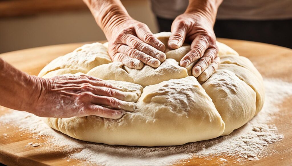 kneading bread dough kneading bread dough