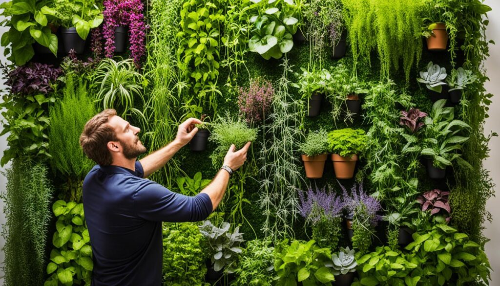 vertical garden planting